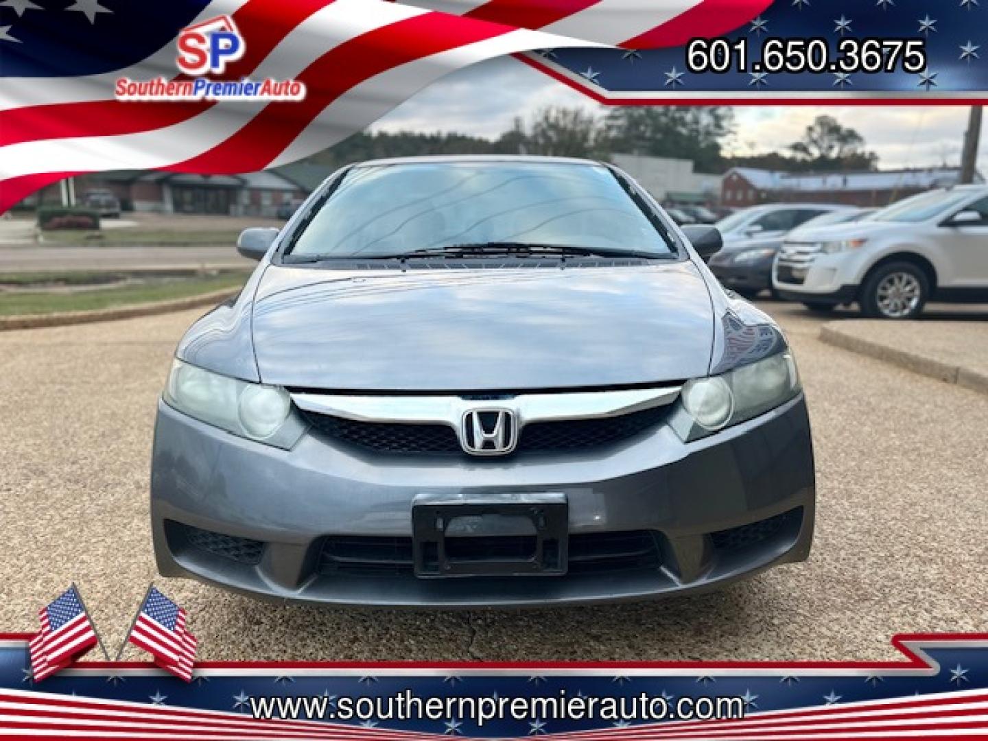 2010 GRAY HONDA CIVIC LX (2HGFA1F53AH) , located at 922 W. Beacon St., Philadelphia, MS, 39350, (601) 650-3675, 32.770447, -89.127151 - Photo#1